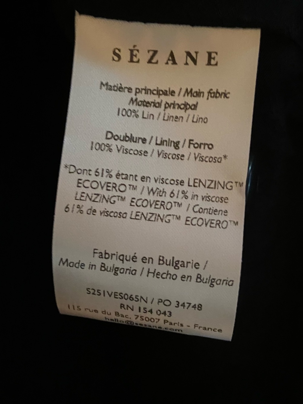 Sezane Rosaline Linen Jacket - Picture 7 of 7
